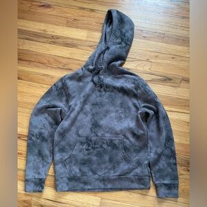 Old Navy young men’s hoodie sweatshirt, size medium, marbled grey/black.